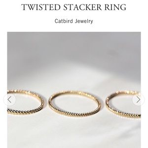 Catbird twisted stacking ring